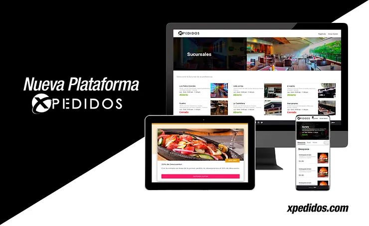 X-Pedidos nace con el fin de ofrecerle una plataforma delivery a nuestros clientes.