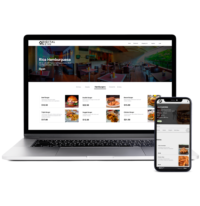Restaurant and retail software 11 Menú digital para restaurantes