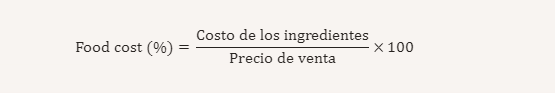 fórmula de food cost